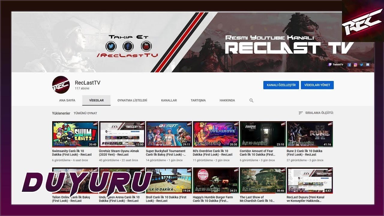 RecLast Duyuru - Süreç ve Projeler (Geliyor Gelmekte Olan !) [Sitemiz Açıldı]